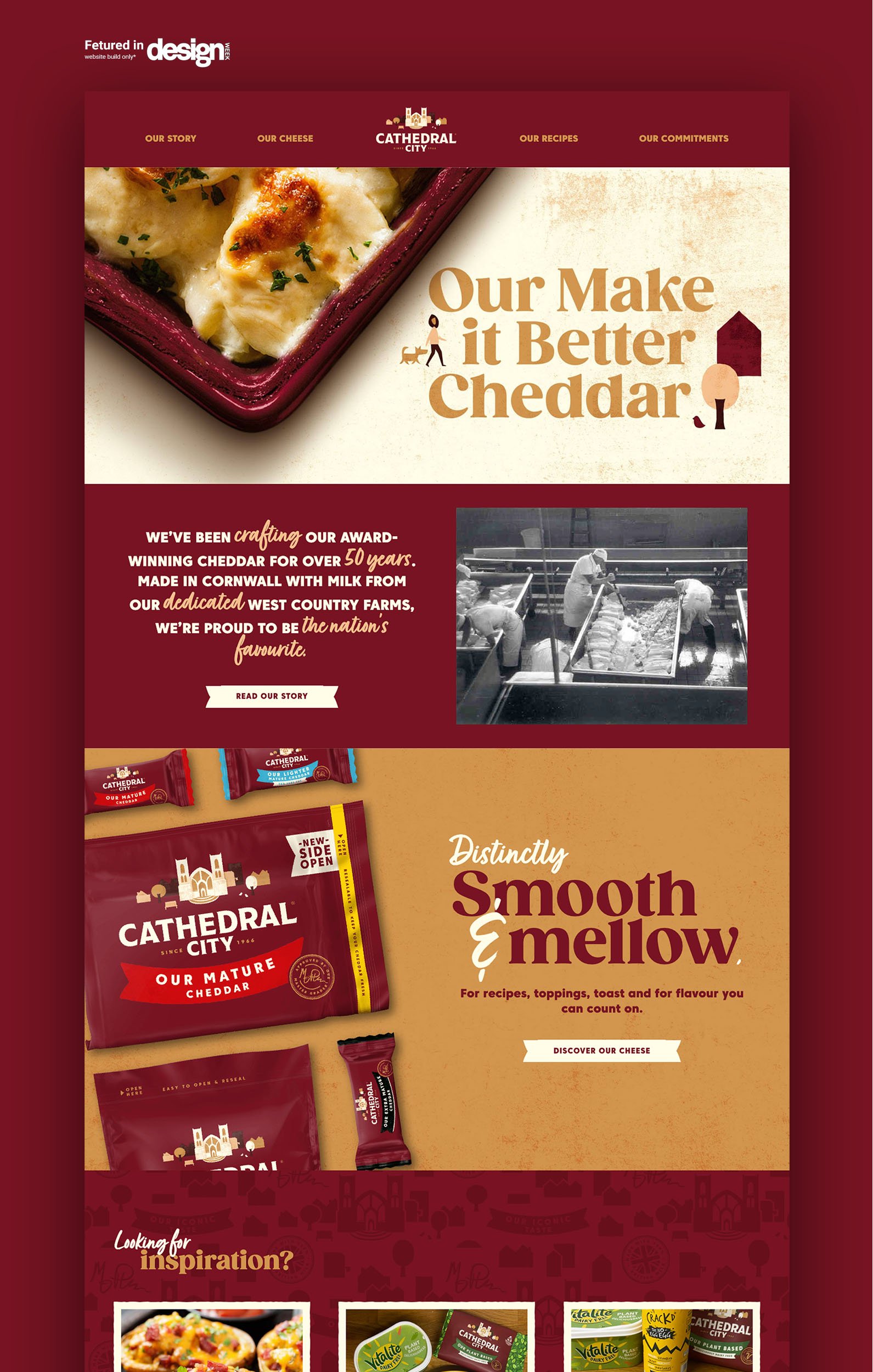 Direct Design Studio's digital creative services showcase - Cathedral City Cheese Website