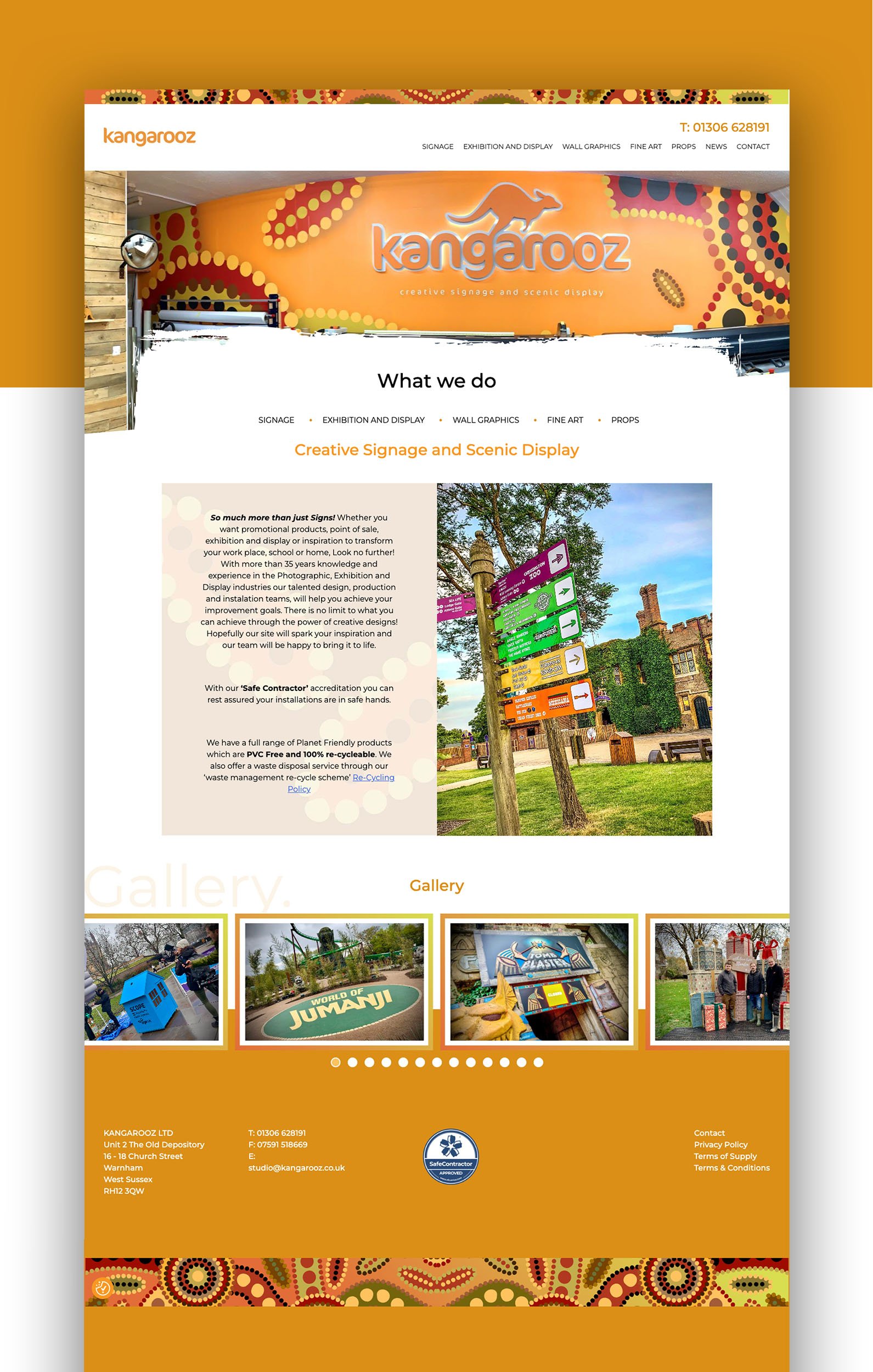 Direct Design Studio's digital creative services showcase - Kangaroos Website